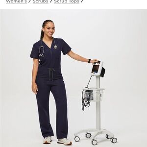 Figs Navy Women's Scrub Jumpsuit